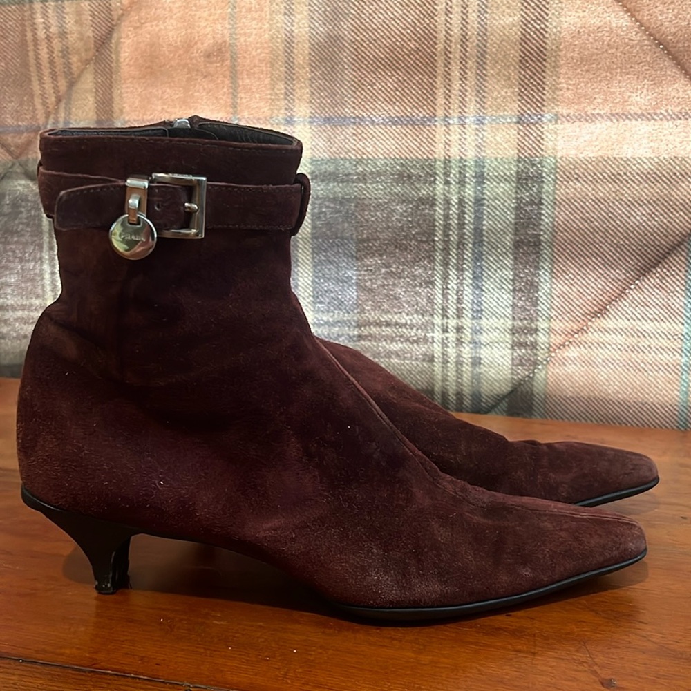 Prada Milano, suede booties